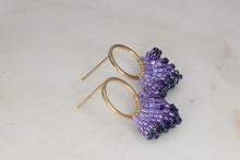 Load image into Gallery viewer, Ombre Beaded Gold Stud Earrings

