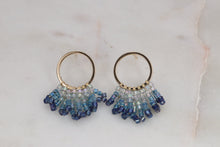 Load image into Gallery viewer, Ombre Beaded Gold Stud Earrings
