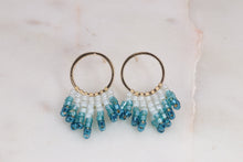 Load image into Gallery viewer, Ombre Beaded Gold Stud Earrings
