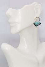 Load image into Gallery viewer, Ombre Beaded Gold Stud Earrings
