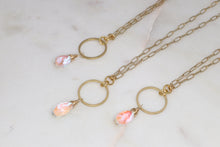 Load image into Gallery viewer, Mystic Rainbow Quartz Teardrop Necklace
