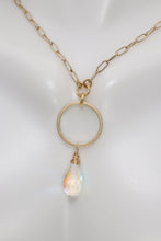 Load image into Gallery viewer, Mystic Rainbow Quartz Teardrop Necklace

