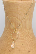 Load image into Gallery viewer, Mystic Rainbow Quartz Teardrop Necklace
