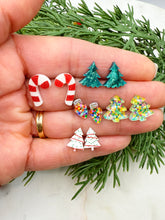 Load image into Gallery viewer, HOLIDAY EARRING ADVENT CALENDAR- 5 PAIRS CHRISTMAS STUD EARRINGS
