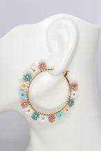 Load image into Gallery viewer, Flower Crown Hoop Earrings
