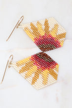 Load image into Gallery viewer, Red &amp; Yellow Sunflower Earrings
