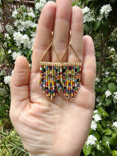 Load image into Gallery viewer, Big Sky Colorful Fringe Earrings
