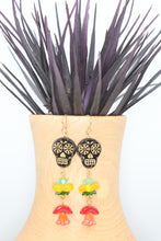 Load image into Gallery viewer, Sugar Skull Earrings for Dia de Los Muertos
