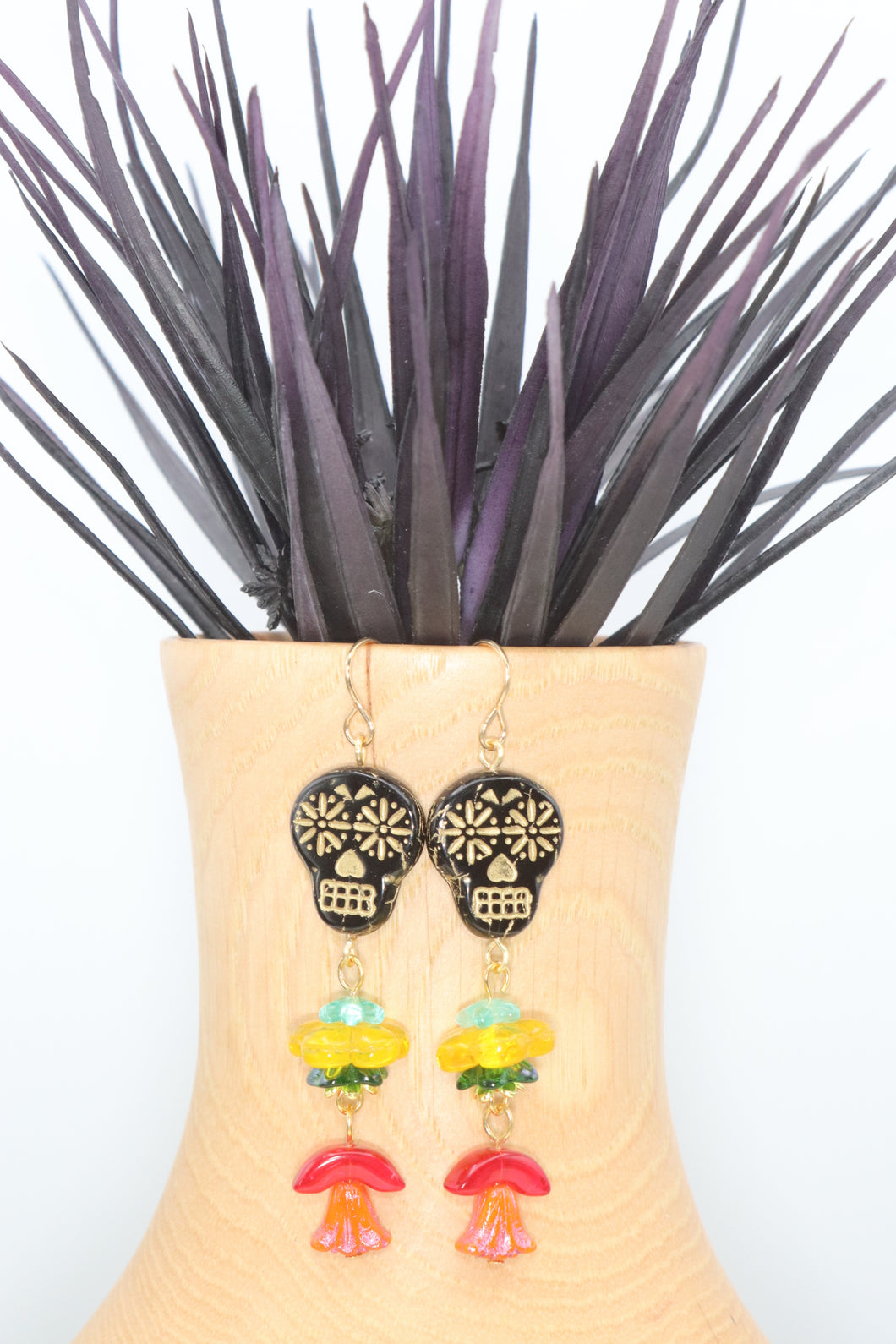 Sugar Skull Earrings for Dia de Los Muertos