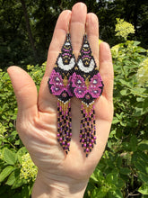 Load image into Gallery viewer, Stay Wild Moon Child Pink Butterfly Earrings
