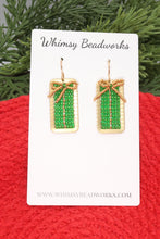 Load image into Gallery viewer, Christmas Present Beaded Holiday Earrings
