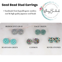Load image into Gallery viewer, Colorful Beaded Stud Earrings
