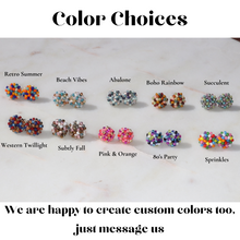 Load image into Gallery viewer, Colorful Beaded Stud Earrings
