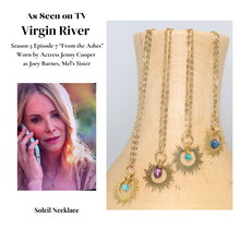 Load image into Gallery viewer, As Seen On TV Soleil Sunburst Gemstone Beaded Gold Necklace 16 Inches
