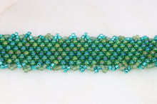 Load image into Gallery viewer, Emerald Green Peyote Beaded  Bracelet
