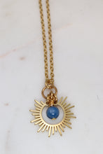 Load image into Gallery viewer, Soleil Sunburst Gemstone Beaded Gold Necklace
