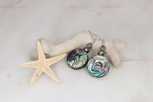 Load image into Gallery viewer, Sterling Silver Abalone Shell Circle Earrings
