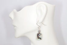 Load image into Gallery viewer, Rectangle Sterling Silver Abalone Shell Earrings
