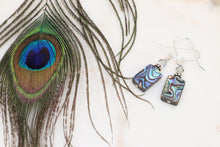 Load image into Gallery viewer, Rectangle Sterling Silver Abalone Shell Earrings
