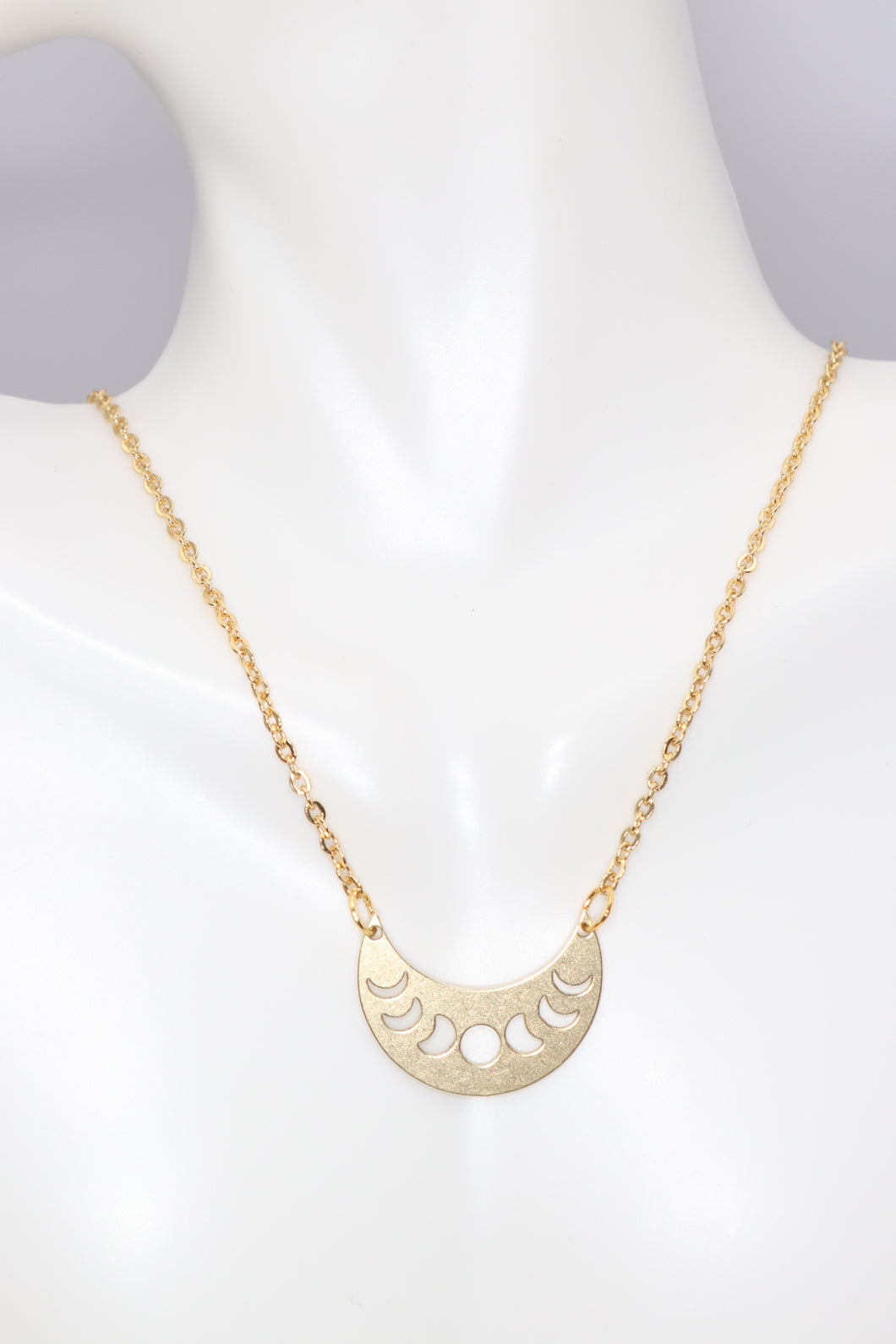 Golden Moon Phase Necklace