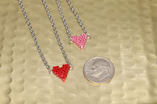 Load image into Gallery viewer, Dainty Beaded Heart Necklaces
