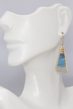 Load image into Gallery viewer, Blue Ombre Triangle Earrings
