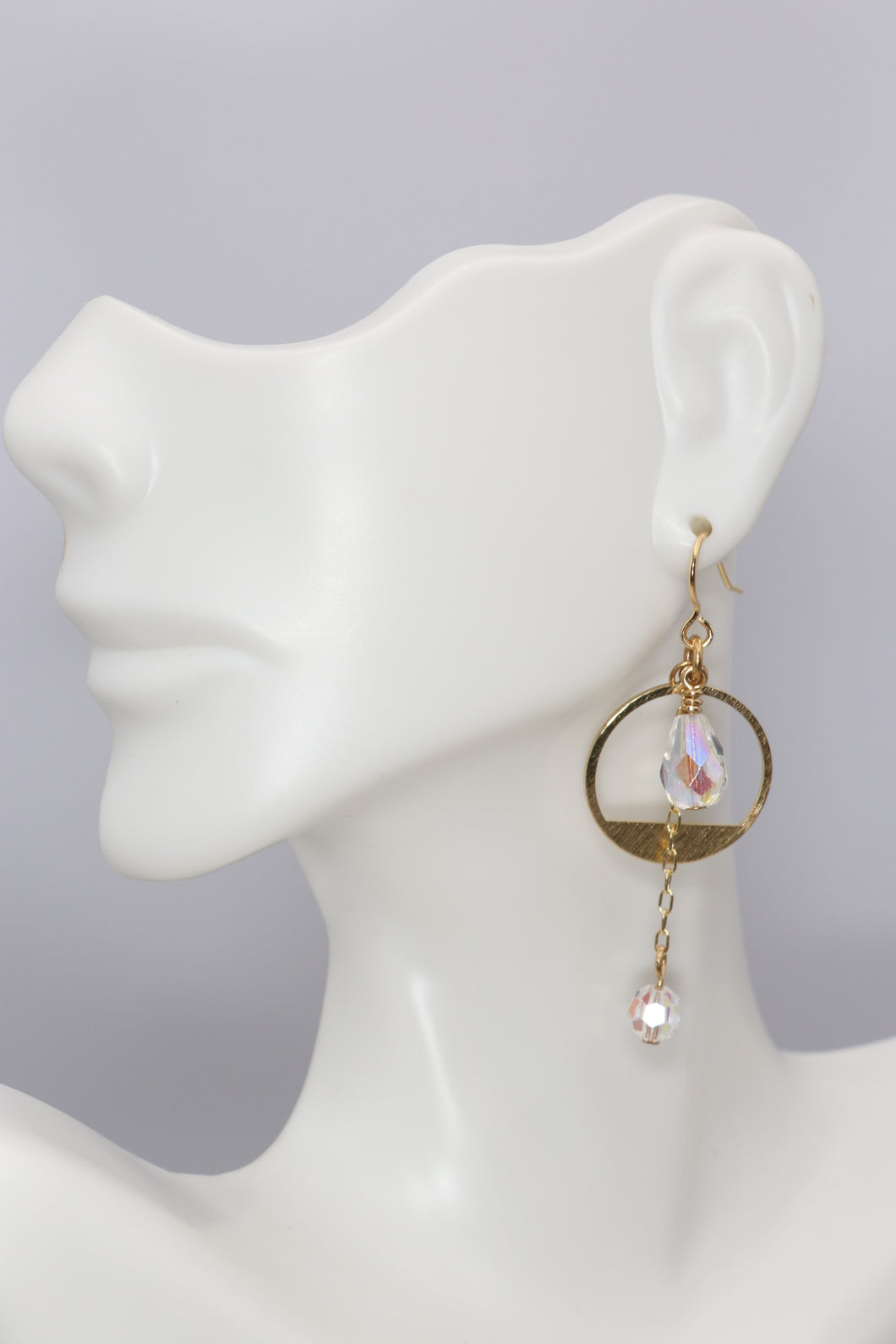 Crystal Beaded Dangle Earrings