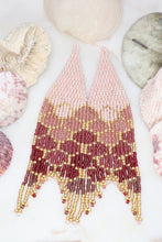 Load image into Gallery viewer, Mermaid Tail Seed Bead Earrings
