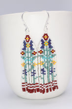 Load image into Gallery viewer, Bright &amp; Bold Floral Seed Bead Statement Earrings

