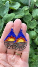 Load and play video in Gallery viewer, Rising Sun Seed Bead Beaded Earrings
