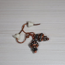 Load image into Gallery viewer, Minimalist Copper Beaded Earrings
