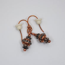 Load image into Gallery viewer, Minimalist Copper Beaded Earrings
