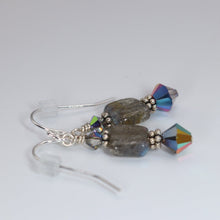 Load image into Gallery viewer, Labradorite Gemstone Beaded Earrings
