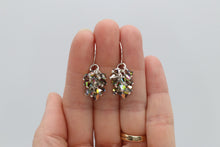 Load image into Gallery viewer, Silver Crystal Cluster Dangle Earrings
