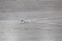 Load image into Gallery viewer, Dainty Silver Horseshoe Charm Necklace
