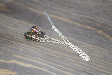 Load image into Gallery viewer, Sterling Silver Crystal Beaded Threader Earrings
